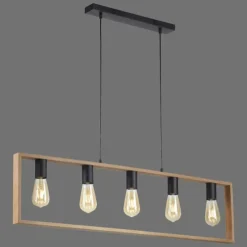 Lampes Vintages & Rétros-Luminaires Leuchten Direkt Suspension Leuchten-Direkt FRANKY Noir, 5 lumières