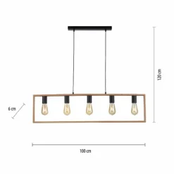 Lampes Vintages & Rétros-Luminaires Leuchten Direkt Suspension Leuchten-Direkt FRANKY Noir, 5 lumières