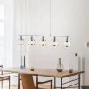 Lampes En Tissu-Luminaires Leuchten Direkt Suspension Leuchten-Direkt ACCOR Argenté, 5 lumières