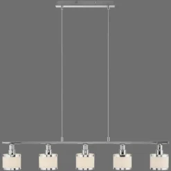 Lampes En Tissu-Luminaires Leuchten Direkt Suspension Leuchten-Direkt ACCOR Argenté, 5 lumières