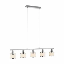 Lampes En Tissu-Luminaires Leuchten Direkt Suspension Leuchten-Direkt ACCOR Argenté, 5 lumières