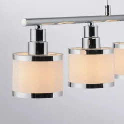 Lampes En Tissu-Luminaires Leuchten Direkt Suspension Leuchten-Direkt ACCOR Argenté, 5 lumières