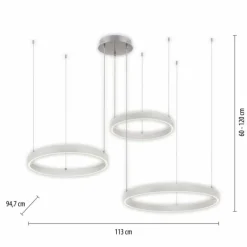Luminaires Leuchten Direkt Suspension Leuchten-Direkt LILLUTI LED Argenté, 2 lumières, Télécommandes* Éclairage Led