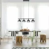 Suspension Verre Fumé-Luminaires Leuchten Direkt Suspension Leuchten-Direkt ZEA Noir, 4 lumières