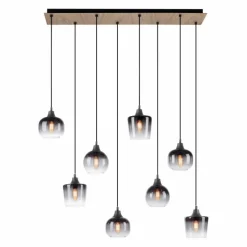 Suspension Verre Fumé-Luminaires Leuchten Direkt Suspension Leuchten-Direkt GREEN ZEA Écru, Noir, 8 lumières