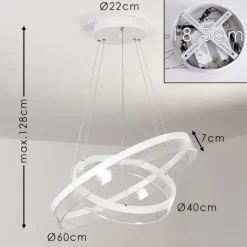 hofstein Suspension Lezha LED Blanc, 2 lumières
