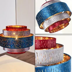 Lampes En Tissu-hofstein Suspension Liared Noir, 1 lumière