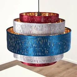 Lampes En Tissu-hofstein Suspension Liared Noir, 1 lumière