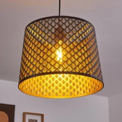 Lampes Vintages & Rétros-hofstein Suspension Libreville Noir, 1 lumière