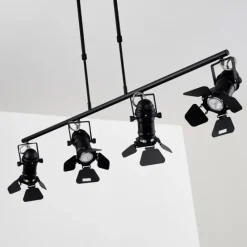 Lampes Industrielles-hofstein Suspension Lichinga Noir, 4 lumières