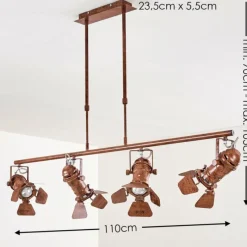 hofstein Suspension Lichinga Rouille, 4 lumières* Suspensions