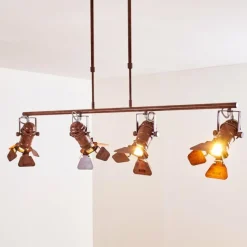 hofstein Suspension Lichinga Rouille, 4 lumières* Suspensions