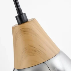 Luminaires Scandinaves-hofstein Suspension Lissade Noir, 3 lumières