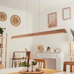 Luminaires Scandinaves-hofstein Suspension Llevallol LED Écru, Nickel mat, 3 lumières