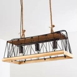 Lampes Industrielles-hofstein Suspension Logum Brun, Noir, 3 lumières