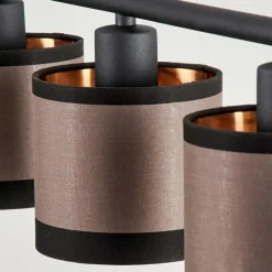 Lampes En Tissu-hofstein Suspension Lohobe Noir, 4 lumières