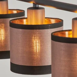 Lampes En Tissu-hofstein Suspension Lohobe Noir, 4 lumières