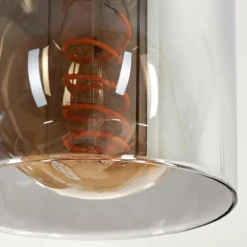 Suspension Verre Fumé-hofstein Suspension Loursin Noir, 4 lumières