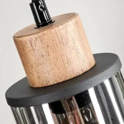 Suspension Verre Fumé-hofstein Suspension Loursin Noir, 3 lumières