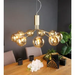 Luce Design Suspension NEPTUN Laiton, 9 lumières