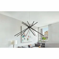 Luce Design Suspension Shanghai LED Noir, 8 lumières* Suspensions