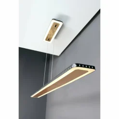 Lampes Dorées-Luce Design Suspension Solaris LED Or, Noir, 1 lumière
