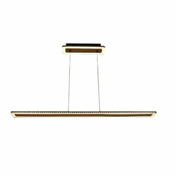 Lampes Dorées-Luce Design Suspension Solaris LED Or, Noir, 1 lumière