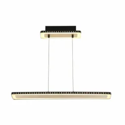 Lampes Dorées-Luce Design Suspension Solaris LED Or, Noir, 1 lumière
