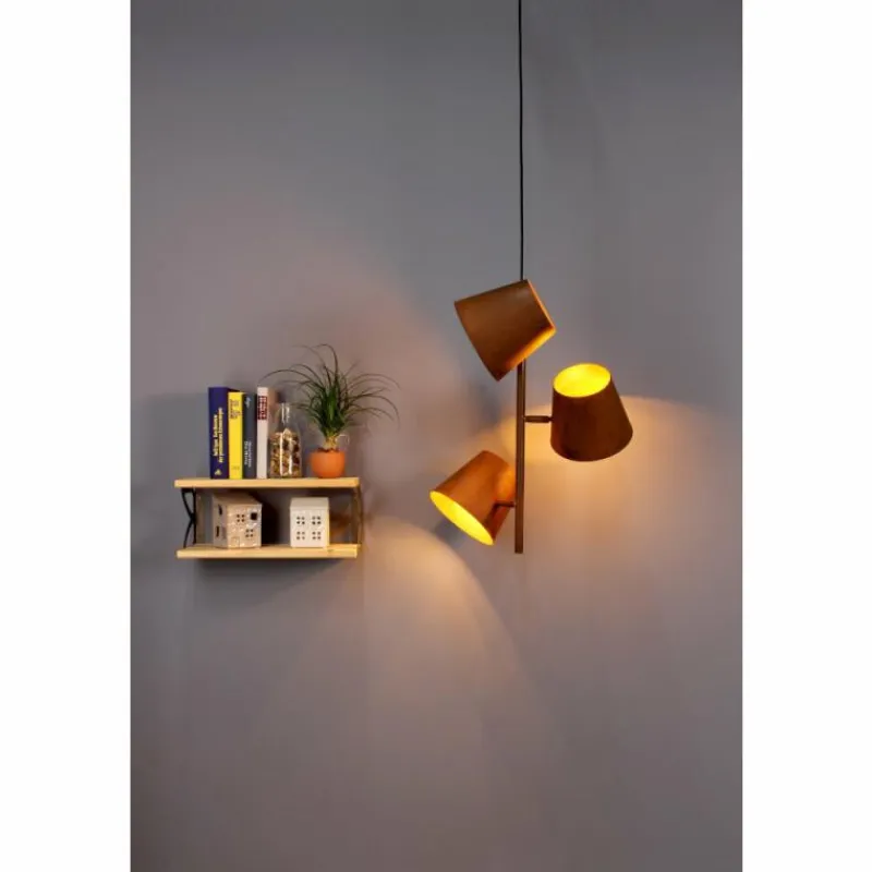 Lampes Vintages & Rétros-Luce Design Suspension Luce-Design Colt Rouille, 3 lumières
