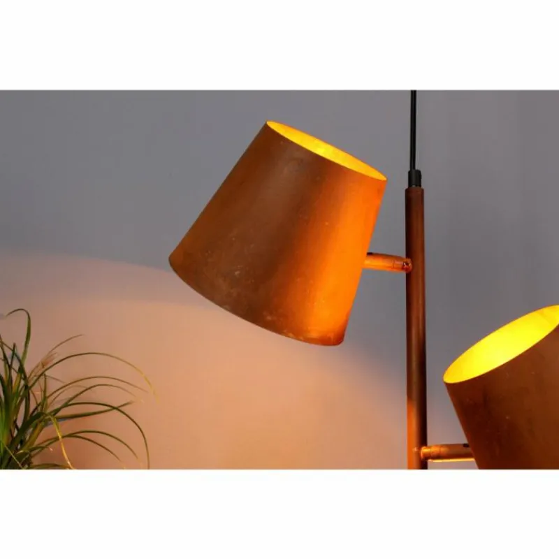Lampes Vintages & Rétros-Luce Design Suspension Luce-Design Colt Rouille, 3 lumières