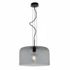 Suspension Verre Fumé-Luce Design Suspension Luce-Design Gibus Noir, 1 lumière
