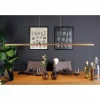 Lampes En Bois-Luce Design Suspension Luce-Design SOLARIS LED Écru, Noir, 1 lumière