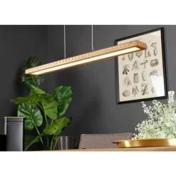 Lampes En Bois-Luce Design Suspension Luce-Design SOLARIS LED Écru, Noir, 1 lumière