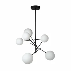 Luminaires Lucide Suspension Lucide ALARA LED Noir, 6 lumières