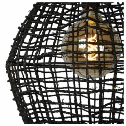 Style Boho-Chic-Luminaires Lucide Suspension Lucide ALBAN Noir, 1 lumière