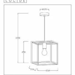 Lampes Vintages & Rétros-Luminaires Lucide Suspension Lucide ARTHUR Noir, 1 lumière