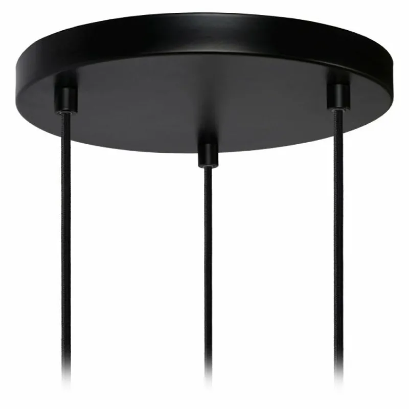 Lampes Vintages & Rétros-Luminaires Lucide Suspension Lucide BASKETT Noir, 3 lumières