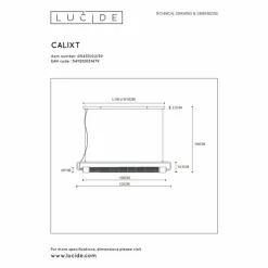 Luminaires Lucide Suspension Lucide CALIXT Noir, 2 lumières* Suspensions