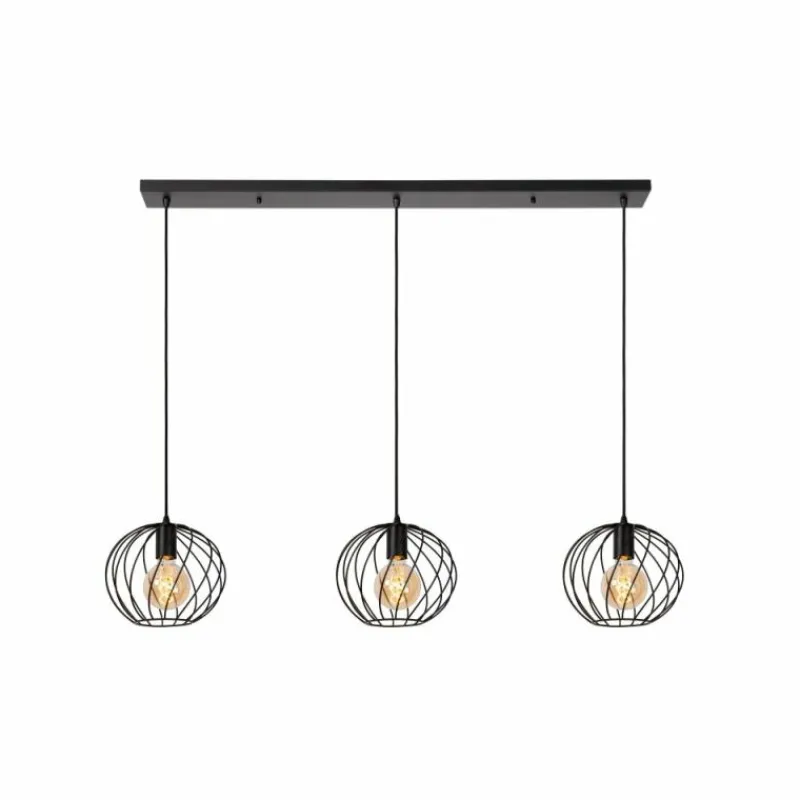 Luminaires Lucide Suspension Lucide DANZA Noir, 3 lumières* Suspensions