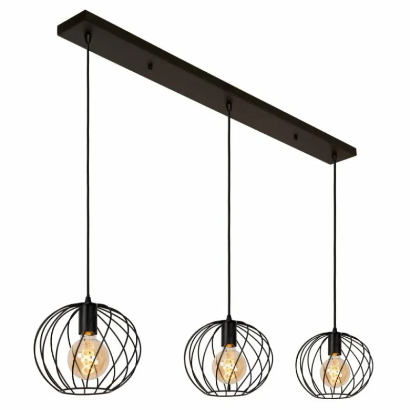 Luminaires Lucide Suspension Lucide DANZA Noir, 3 lumières* Suspensions