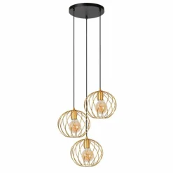 Lampes Dorées-Luminaires Lucide Suspension Lucide DANZA Noir, 3 lumières