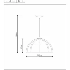 Lampes Vintages & Rétros-Luminaires Lucide Suspension Lucide DIKRA Noir, 1 lumière