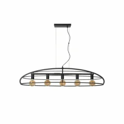 Luminaires Lucide Suspension Lucide DIKRA Noir, 5 lumières* Suspensions