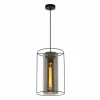 Suspension Verre Fumé-Luminaires Lucide Suspension Lucide DOUNIA Noir, 1 lumière
