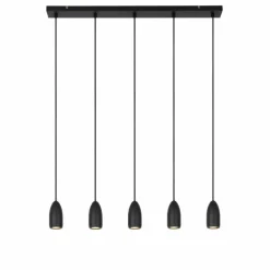 Luminaires Lucide Suspension Lucide EVORA Noir, 5 lumières* Suspensions