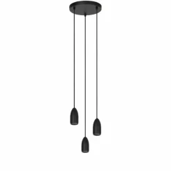 Luminaires Lucide Suspension Lucide EVORA Noir, 3 lumières* Suspensions