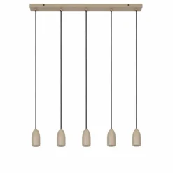Luminaires Lucide Suspension Lucide EVORA Taupe, 5 lumières* Suspensions