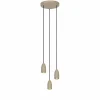 Luminaires Lucide Suspension Lucide EVORA Taupe, 3 lumières* Suspensions