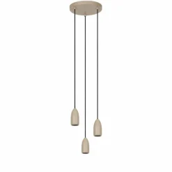 Luminaires Lucide Suspension Lucide EVORA Taupe, 3 lumières* Suspensions