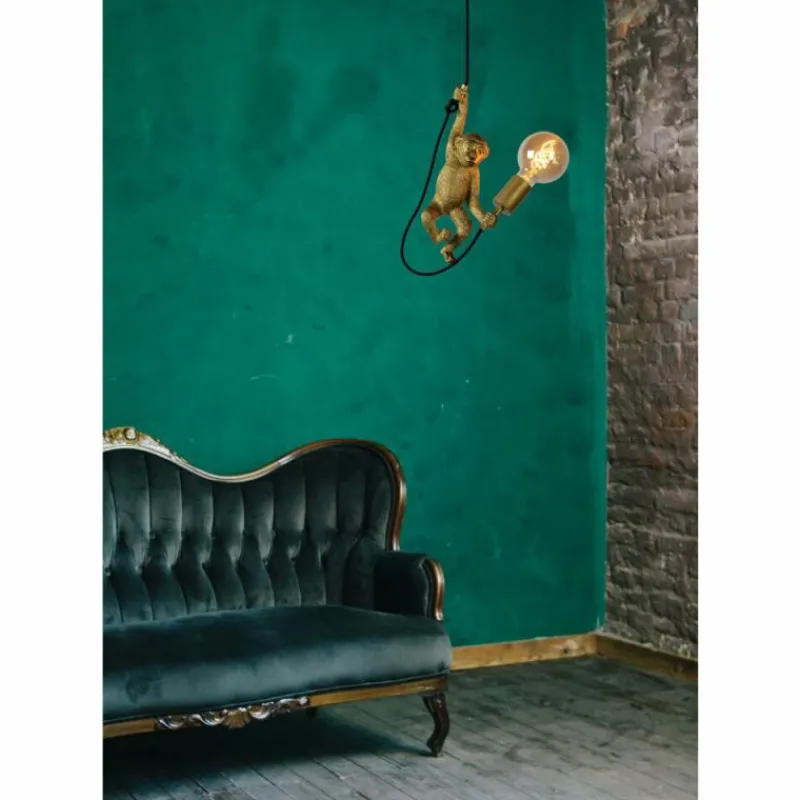 Lampes Dorées-Luminaires Lucide Suspension Lucide EXTRAVAGANZA CHIMP Noir, 1 lumière